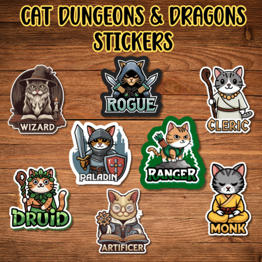DnD Cat Stickers