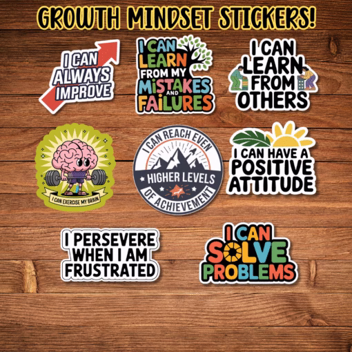 Growth Mindset Stickers