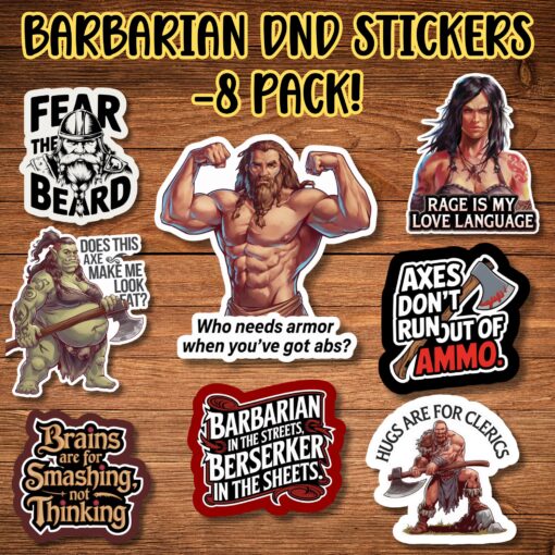 DnD Barbarian Stickers