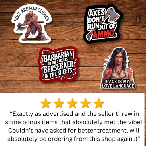 DnD Barbarian Stickers - Image 7