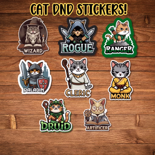 DnD Cat Stickers